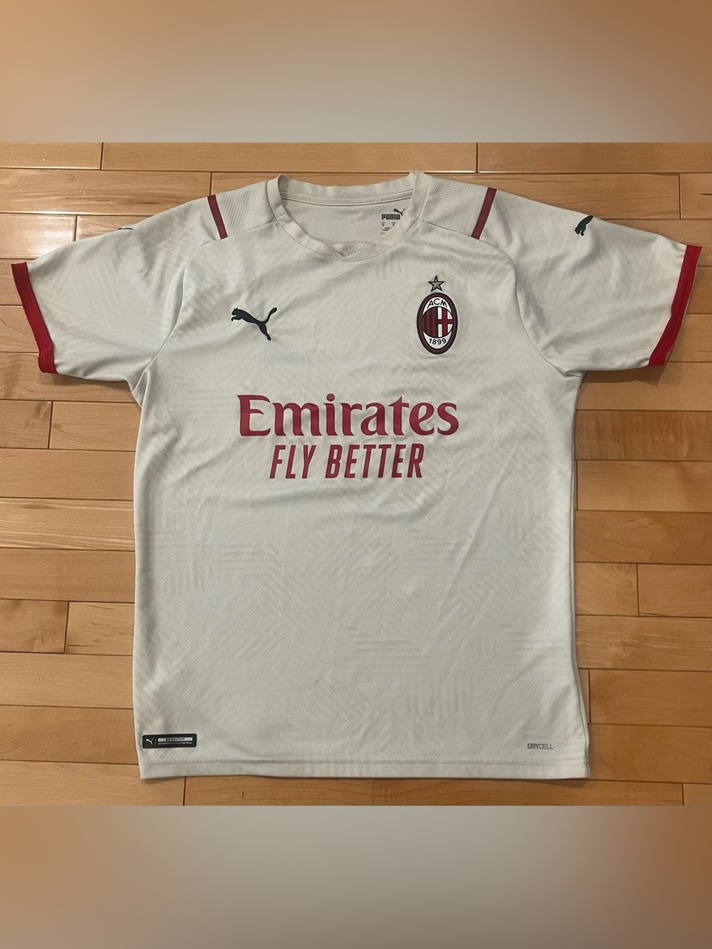 AC Milan Puma 2021/22 Away Jersey - Tan/Red - Size Medium